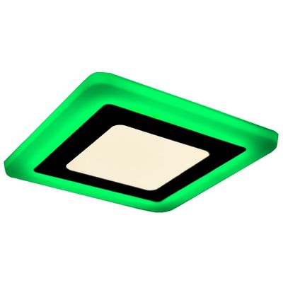 Светильник светодиодный квадратный с декоративной подсветкой, truEnergy, 6 Вт (green)